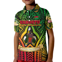Vanuatu 45th Independence Anniversary Kid Polo Shirt Embracing Our Traditions Shaping Our Future
