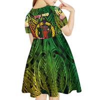Vanuatu 45th Independence Anniversary Kid Short Sleeve Dress Embracing Our Traditions Shaping Our Future