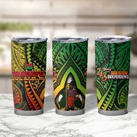 Vanuatu 45th Independence Anniversary Tumbler Cup Embracing Our Traditions Shaping Our Future