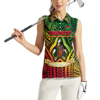 Vanuatu 45th Independence Anniversary Women Sleeveless Polo Shirt Embracing Our Traditions Shaping Our Future