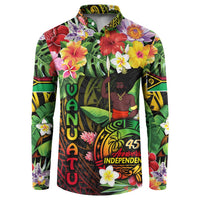 45th Anniversary of Freedom Vanuatu Button Sweatshirt Island Pride Cultural Power Pacific Unity
