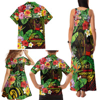 45th Anniversary of Freedom Vanuatu Family Matching Tank Maxi Dress and Hawaiian Shirt Island Pride Cultural Power Pacific Unity