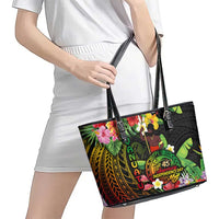 45th Anniversary of Freedom Vanuatu Leather Tote Bag Island Pride Cultural Power Pacific Unity