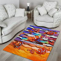 The Ocean Best Dad Area Rug Like Marlin Happy Fathers Day To a True Hero - Polynesian Pride