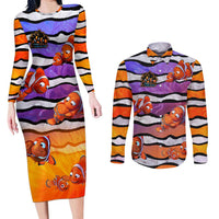 The Ocean Best Dad Couples Matching Long Sleeve Bodycon Dress and Long Sleeve Button Shirt Like Marlin Happy Fathers Day To a True Hero DT02 Art - Polynesian Pride