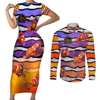 The Ocean Best Dad Couples Matching Short Sleeve Bodycon Dress and Long Sleeve Button Shirt Like Marlin Happy Fathers Day To a True Hero DT02 Art - Polynesian Pride