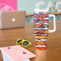 The Ocean Best Dad Tumbler With Handle Like Marlin Happy Fathers Day To a True Hero - Polynesian Pride