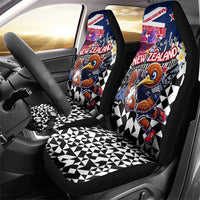 Kiwi New Zealand Rugby Car Seat Cover Kiwis Mascot Tropical Pattern