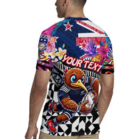 Personalized Kiwi New Zealand Rugby Rugby Jersey Kiwis Mascot Tropical Pattern