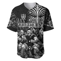 Personalized All Black Brothers Rugby Baseball Jersey New Zealand Maori Haka