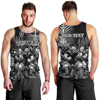 Personalized All Black Brothers Rugby Men Tank Top New Zealand Maori Haka