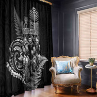 All Black Brothers Rugby Window Curtain New Zealand Maori Haka