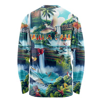 Wailua Falls Hawaii Long Sleeve Shirt Kauai Natural Beauty