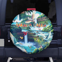 Wailua Falls Hawaii Spare Tire Cover Kauai Natural Beauty