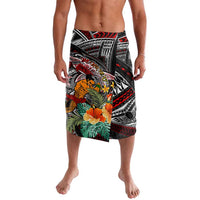 Personalized American Samoa Warrior Lavalava Shark Turtle Polynesian Tattoo DT02 Black - Polynesian Pride