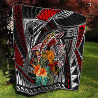 American Samoa Warrior Quilt Shark Turtle Polynesian Tattoo DT02 - Polynesian Pride