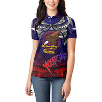 Personalized American Samoa Flag Women Polo Shirt Eagles Polynesian Art DT02 - Polynesian Pride