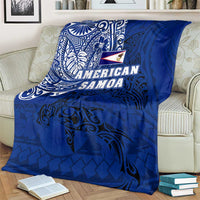 Sharks And American Samoa Blanket Simple Polynesian Blue DT02 - Polynesian Pride