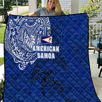 Sharks And American Samoa Quilt Simple Polynesian Blue DT02 Blue - Polynesian Pride