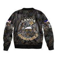 Personalized Shaka Girls America Samoa Bomber Jacket Tropical Flowers Vintage