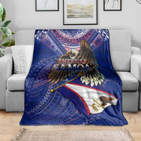 American Samoa Blanket Brave Eagle Flag Color DT02 - Polynesian Pride