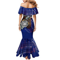 American Samoa Mermaid Dress Brave Eagle Flag Color DT02 - Polynesian Pride