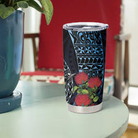 New Zealand Tui Bird Tumbler Cup Maori Koru Mix Pohutukawa