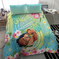 Hawaii Father's Day Bedding Set Happy Father And Child