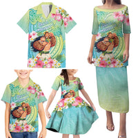 Personalised Hawaii Father's Day Family Matching Puletasi and Hawaiian Shirt Happy Father And Child DT04 - Polynesian Pride