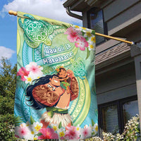Hawaii Father's Day Garden Flag Happy Father And Child