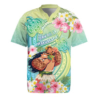 Personalised Hawaii Father's Day Rugby Jersey Happy Father And Child