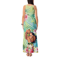 Personalised Hawaii Father's Day Tank Maxi Dress Happy Father And Child