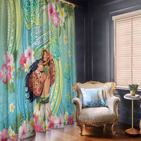 Hawaii Father's Day Window Curtain Happy Father And Child