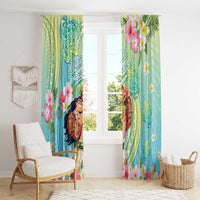 Hawaii Father's Day Window Curtain Happy Father And Child