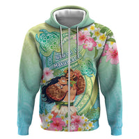 Personalised Hawaii Father's Day Zip Hoodie Happy Father And Child