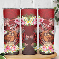 Personalised New Zealand Father's Day Skinny Tumbler Happy Father And Child DT04 - Polynesian Pride