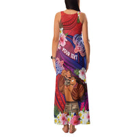 Personalised Samoa Father's Day Family Matching Tank Maxi Dress and Hawaiian Shirt Happy Father And Child