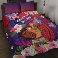 Samoa Father's Day Quilt Bed Set Happy Father And Child