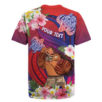 Personalised Samoa Father's Day Rugby Jersey Happy Father And Child