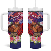 Personalised Samoa Father's Day Tumbler With Handle Happy Father And Child