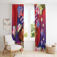 Samoa Father's Day Window Curtain Happy Father And Child