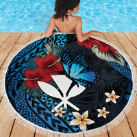 Hawaii Butterfly Beach Blanket Kanaka Maoli Mix Hibiscus