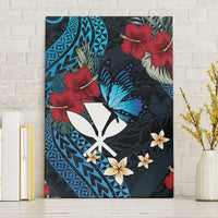 Hawaii Butterfly Canvas Wall Art Kanaka Maoli Mix Hibiscus