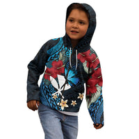 Hawaii Butterfly Kid Hoodie Kanaka Maoli Mix Hibiscus