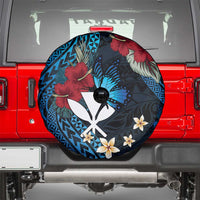 Hawaii Butterfly Spare Tire Cover Kanaka Maoli Mix Hibiscus