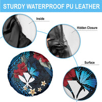 Hawaii Butterfly Spare Tire Cover Kanaka Maoli Mix Hibiscus