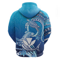 Hawaii Zip Hoodie Turtle With Hammerhead Shark Oceanic