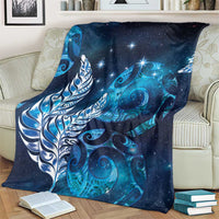 New Zealand Matariki Blanket Maori Koru Mix Silver Fern