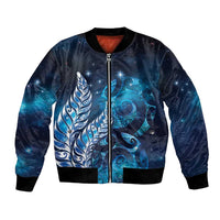 New Zealand Matariki Bomber Jacket Maori Koru Mix Silver Fern