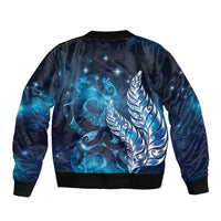 New Zealand Matariki Bomber Jacket Maori Koru Mix Silver Fern